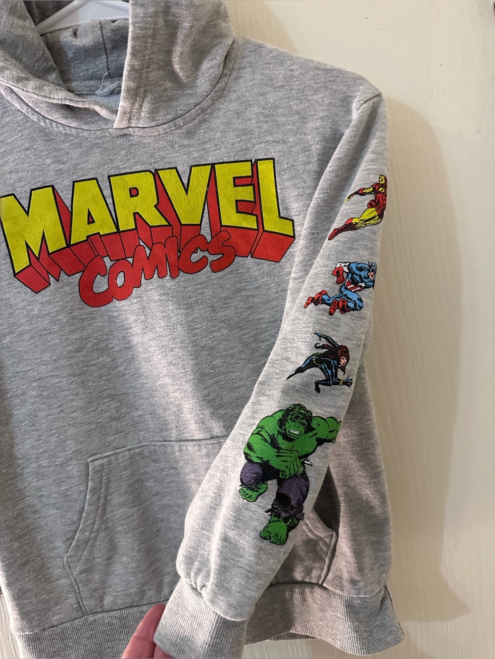 Marvel Comics Avengers Superhero Gray Hoodie. Size Youth Small - Picture 3 of 8